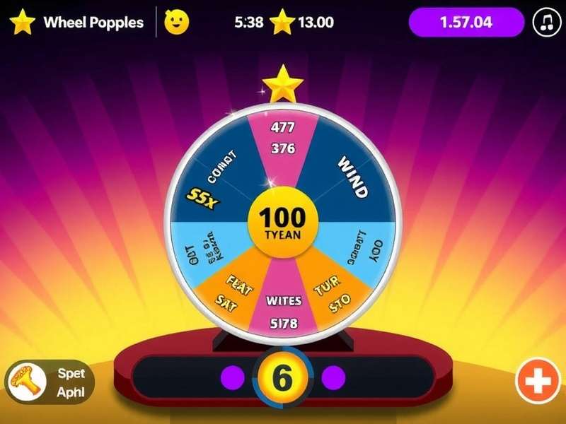 Dynamic Spin Star gameplay showing the spinning wheel with various reward segments